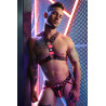 Breedwell Harnais Dickmatized Noir-Rose neon